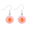 35456 - Boucles d\'oreilles crochet en verre soufflées - Duo Milk - Rose