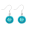 35456 - Boucles d\'oreilles crochet en verre soufflées - Duo Milk - Turquoise