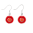 35456 - Pendientes colgantes de vidrio soplado - Duo Milk - Rouge foncé