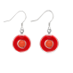 35456 - Hook earrings - Duo Milk - Rouge foncé
