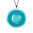 35909 - Pendentif en verre soufflé - Duo Medium - Turquoise