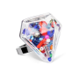 39717 - Bague en verre soufflée - Diamant Medium Perles - Multicolore