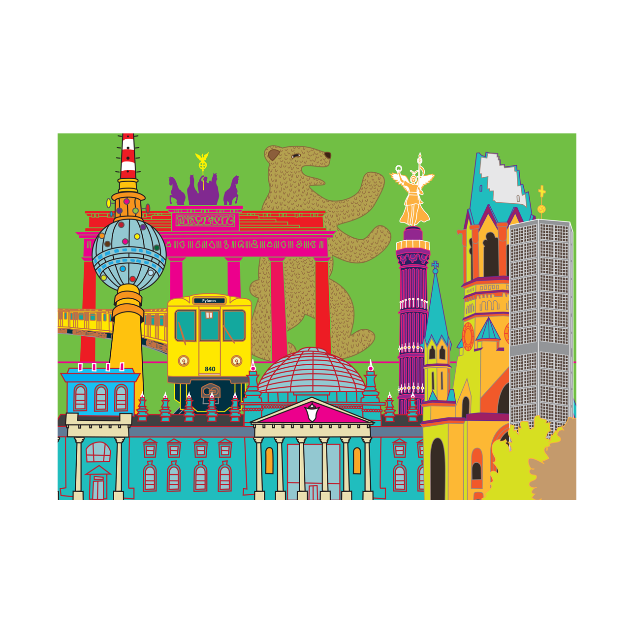 Post my city Postcard Berlin Pylones