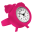 27351 - Bague montre / horloge - nano watch - Rose 2