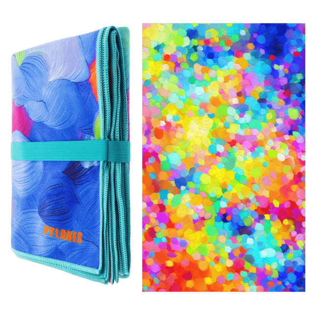 Serviette Microfibre Pylones XL 110x180 Cm – Léger, Absorbant, Séchage Rapide – Pour Sport, Plage, Piscine – Bleu Palette