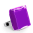 28708 - Bague en verre soufflé - Carré Giga Milk - Violet