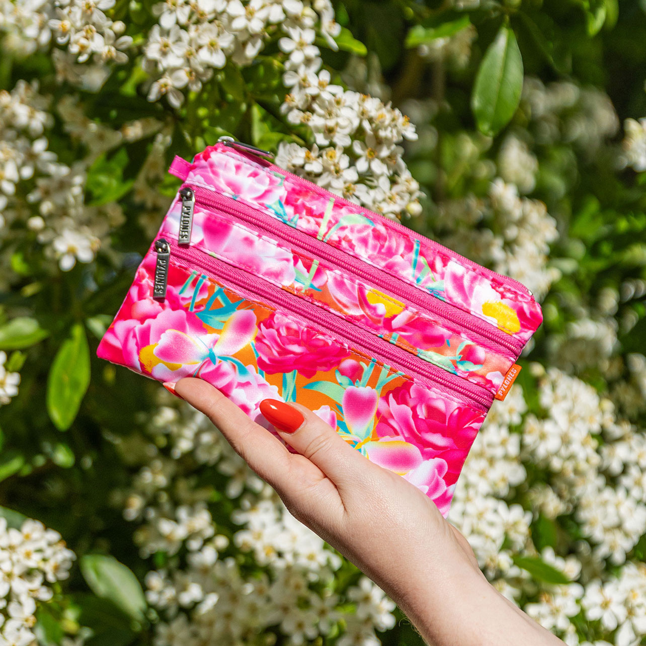 Umhängetasche Damen - Veganes Leder Mit 3 Reißverschlüssen