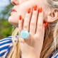 Anillo de vidrio soplado - Cachou Medium Pastel
