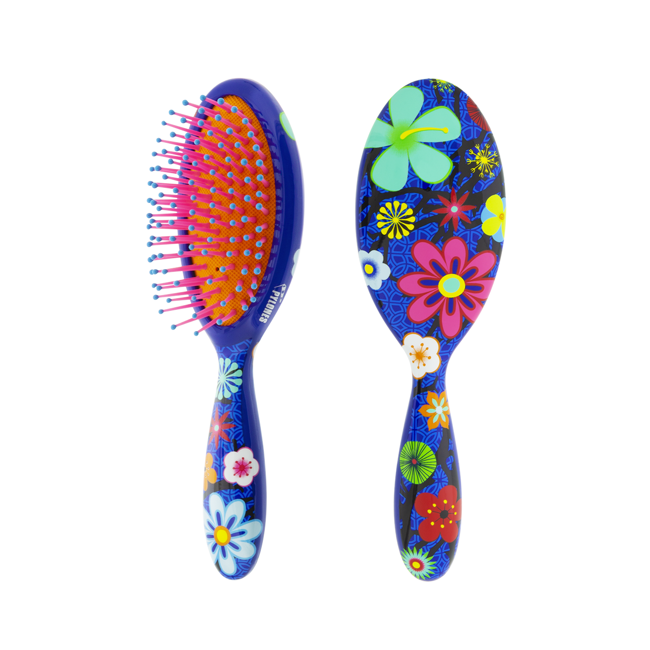 Small Hairbrush Ladypop Small Blue Flower Pylones