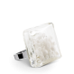 28919 - Anillo de vidrio soplado - Carré Medium Mix Perles - Blanc