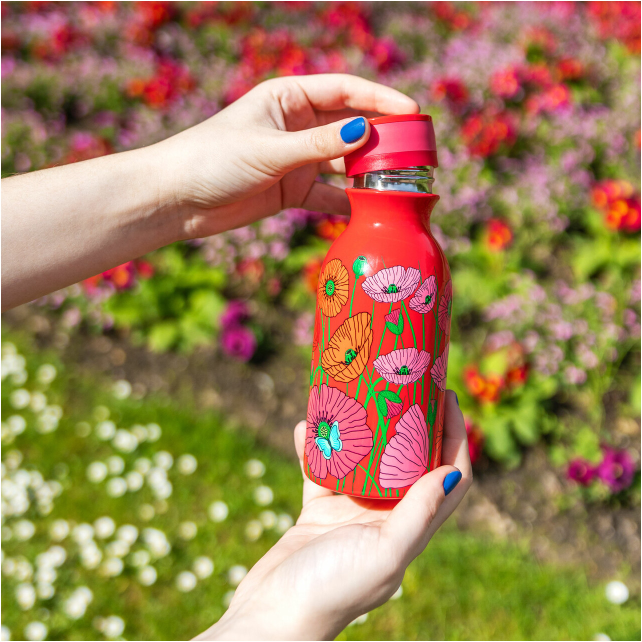 Thermoskanne - Mini Keep Cool Bottle - Coquelicots
