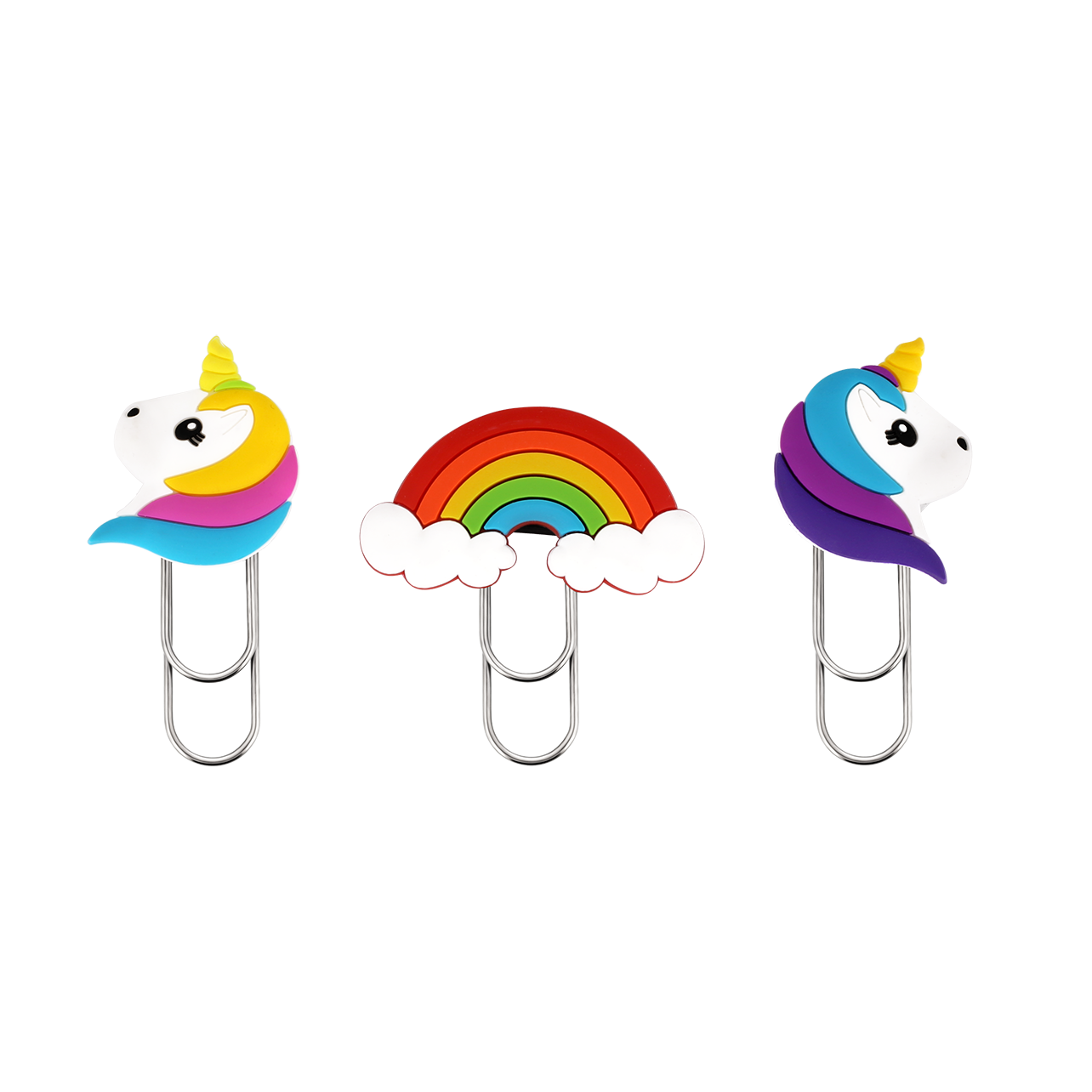 Kleines Lesezeichen - Ani-bookmark - Einhorn Trio - Pylones