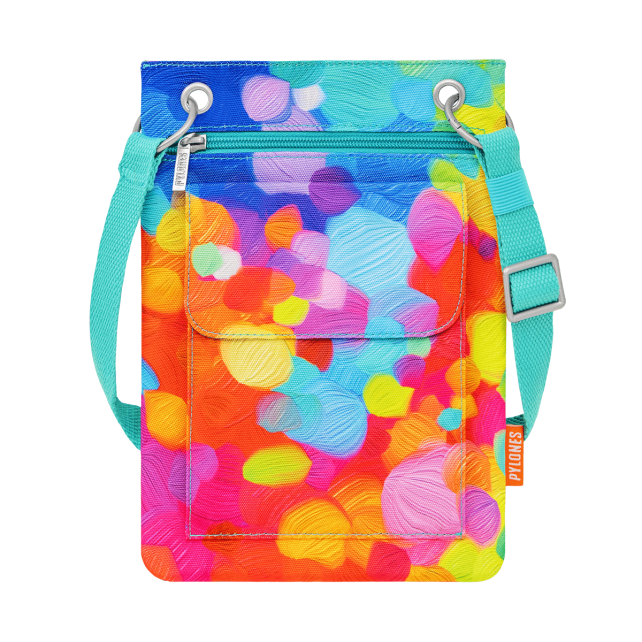 Pylones Borsa A Tracolla Bes'Art – Stile Pallet, Taglia Unica, In Poliestere, Con Tasche Multiple (Cerniera, Magnetica, Nascosta), 27x19 Cm