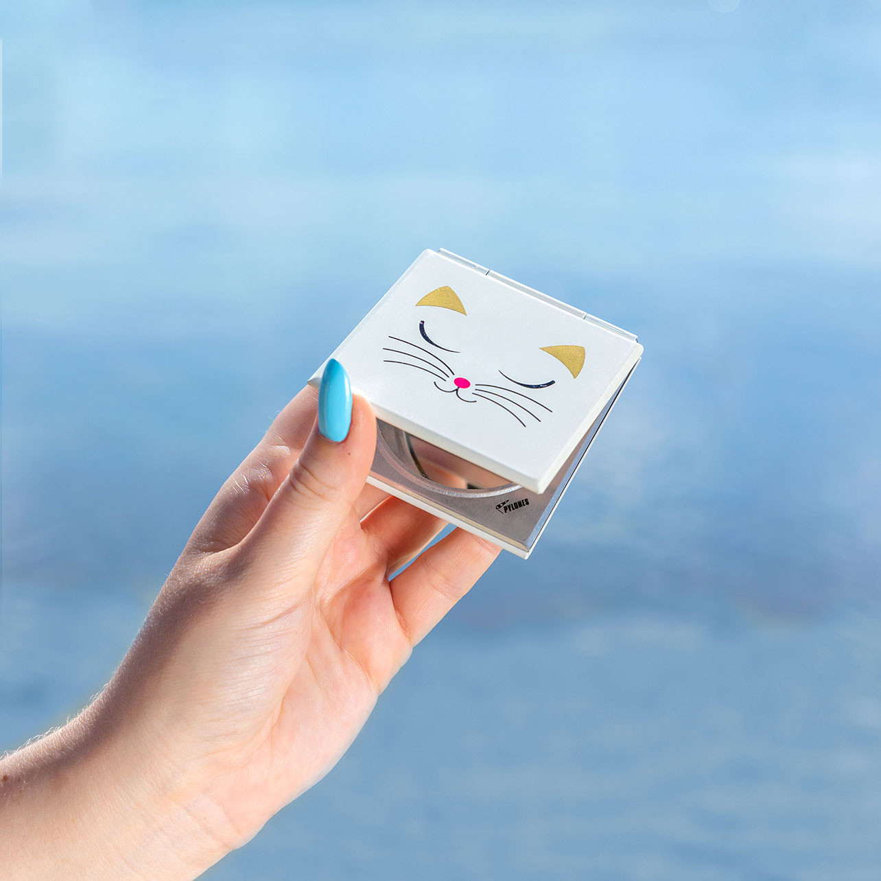 Pocket mirror - Mimi - White Cat - Pylones