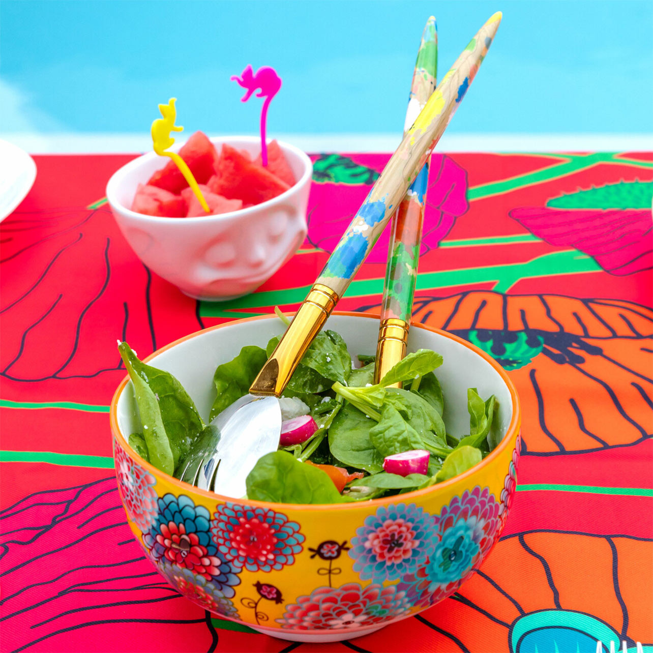 Pince à Salade COSMOPLAST - Colorée Et Pratique Pour Salades Et Buffets