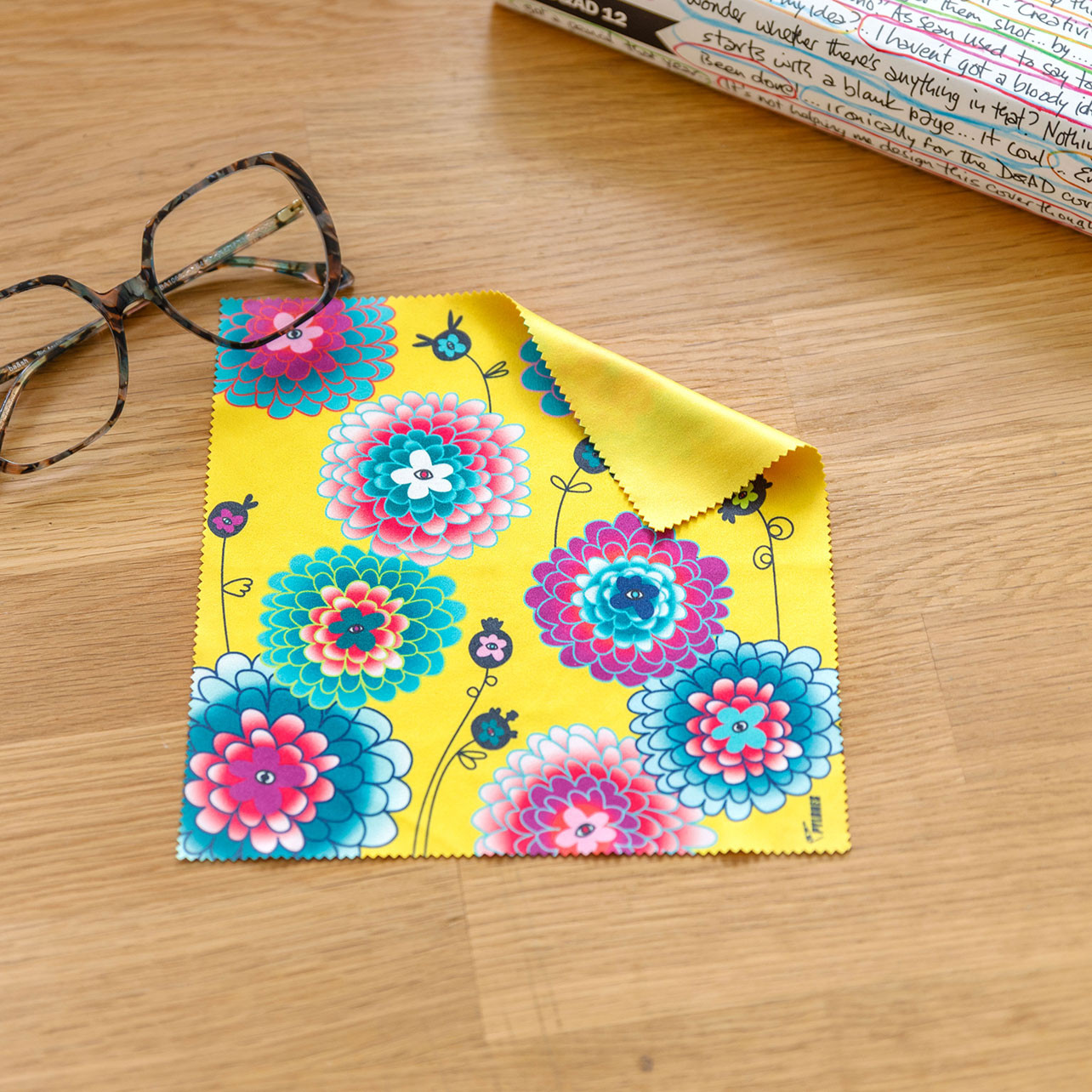 Lot De 5 Chiffons En Microfibre Pour Lunettes - 14 Cm X 14 Cm - Bleu - Nettoyage Efficace Sans Rayures
