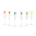 39354 - Set of 6 Champagne glasses - Champ de fleurs - Jardin fleuri