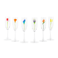 39354 - Set of 6 Champagne glasses - Champ de fleurs - Jardin fleuri