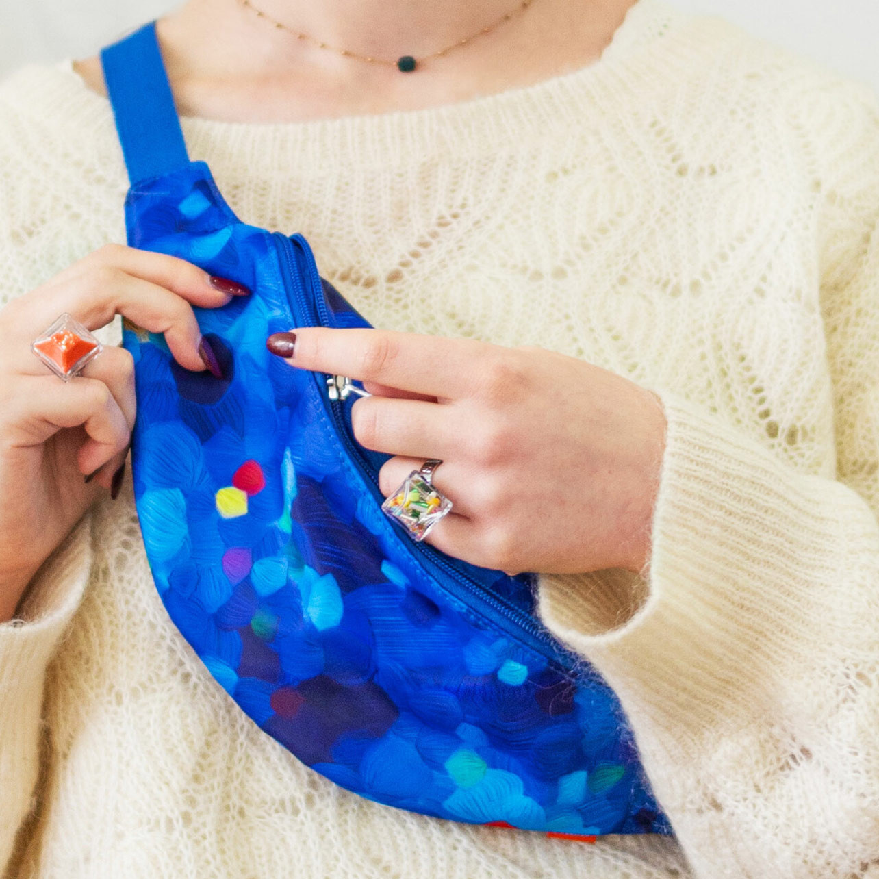 Sac Banane D'extérieur - SHIPENOPHY - Nylon - Bleu Ciel - Ceinture