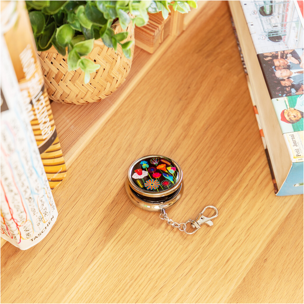 Pylones Cendrier De Poche Cend'Art 2 Jardin Fleuri – Compact Et Écologique Avec Porte-Clés