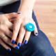 Bague en verre soufflé - Duo Medium