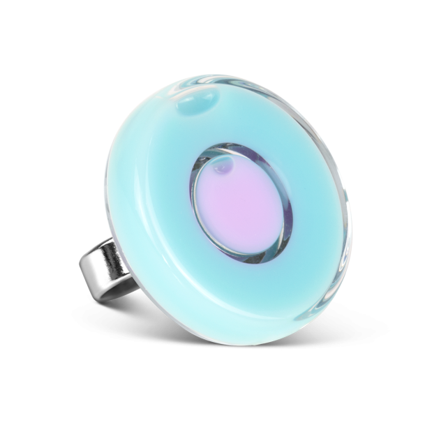Elegant Home Fashions 5-Hook Chrome and Transparent Blue Towel Hook