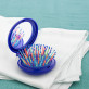 Foldable hairbrush with mirror - Lady Retro