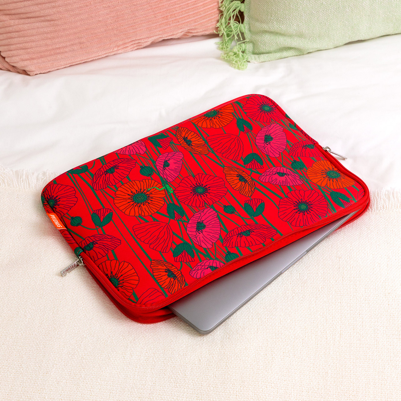 Housse d'ordinateur en teddy - Carmen (13' & 14') - WOUF - Perlin Paon