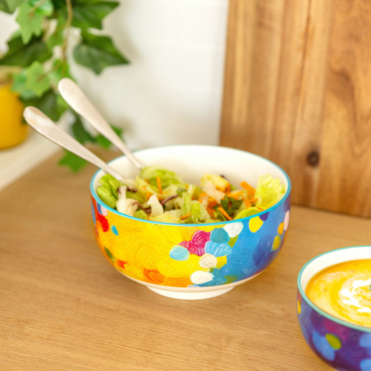 Petit saladier en porcelaine - Matinal Soupe White Cat | Leroy Merlin