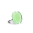 40577 - Anillo de vidrio soplado - Cachou Nano Pastel - Vert