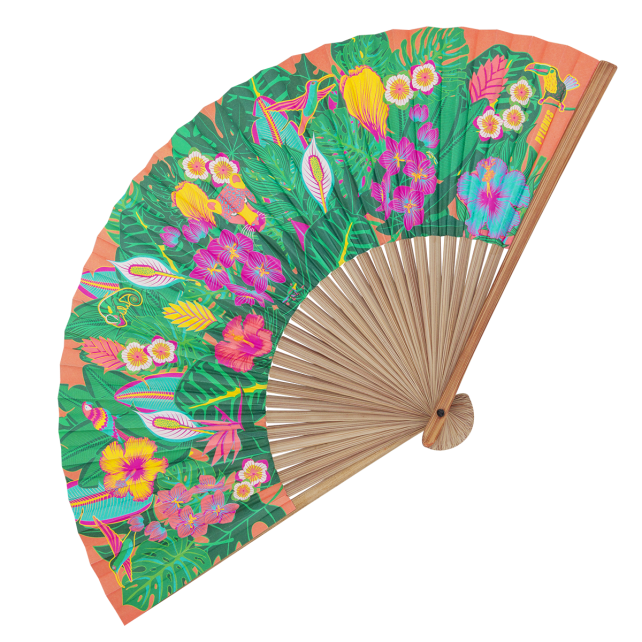 Éventail Pylones - Design Original LHO, 23 Cm, Papier Décoratif - Accessoire Rafraîchissant Et Ludique