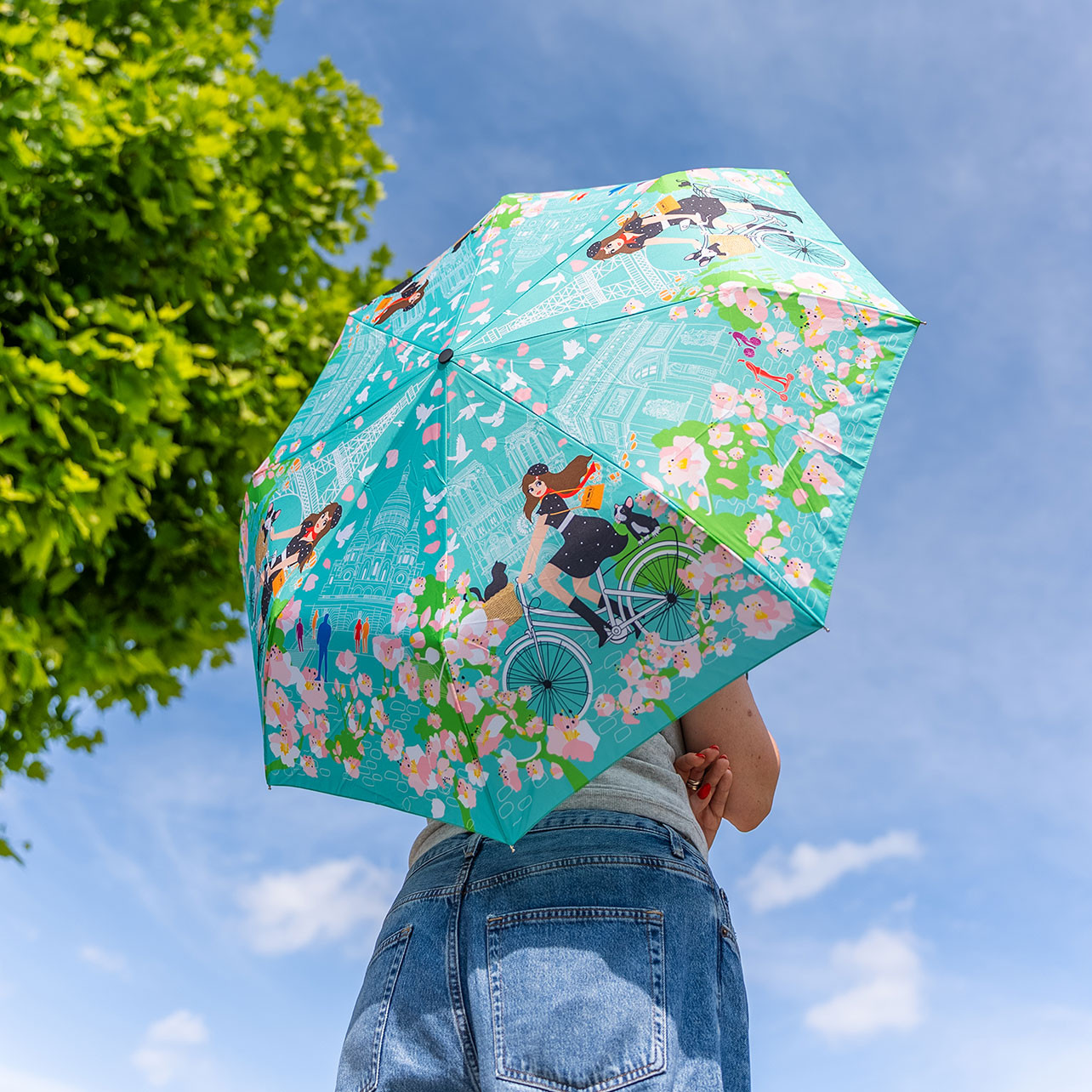 Parapluie De Poche Zero 99 Flat I Parapluie Ultra Léger En Aqua Blue I