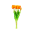 40209 - Juego de 7 tulipanes abiertos - Tulipes - Orange