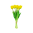 40209 - Juego de 7 tulipanes abiertos - Tulipes - Jaune