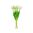 40209 - Juego de 7 tulipanes abiertos - Tulipes - Blanc