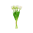 40209 - Set of 7 open tulips - Tulipes - Blanc