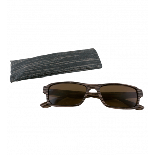 Zonnebril - Bois Rectangle - Dunkelbraun 250