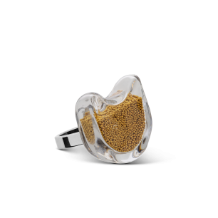 Bague en verre soufflé - Chat Nano Billes
