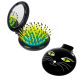 Foldable hairbrush with mirror - Lady Retro