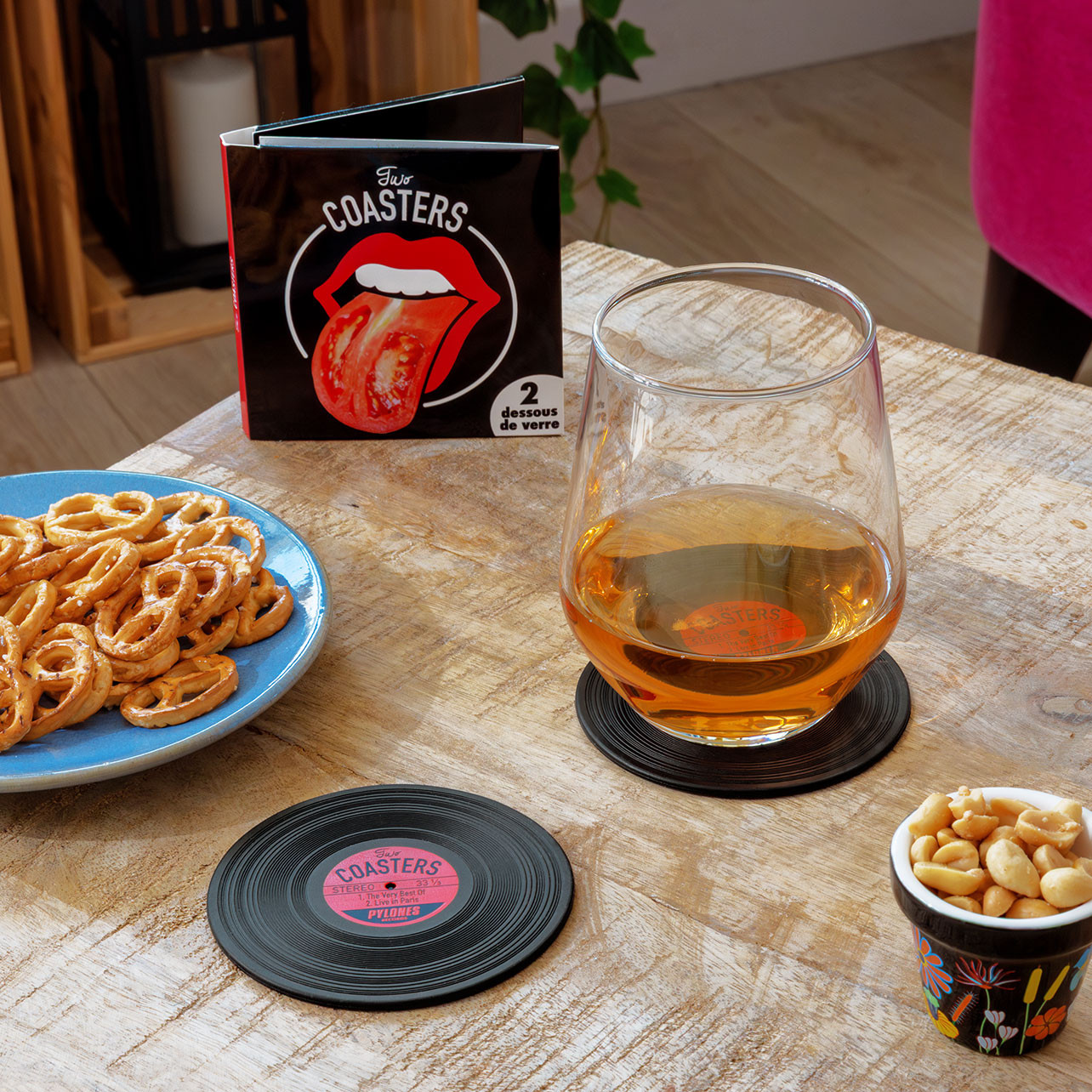 Set De Sous-verres à Vin En Bois – Modernes Et Réutilisables, Anti-déversement Pour Table