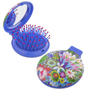 Brosse à cheveux avec miroir - Lady Retro
