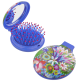 16958 - Spazzola pieghevole con specchio - Lady Retro - Fleurs d\'eau