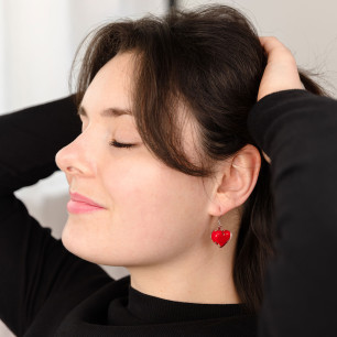 Hook earrings - Coeur Milk