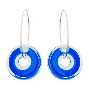 Pendientes de vidrio soplado - Donut transparent