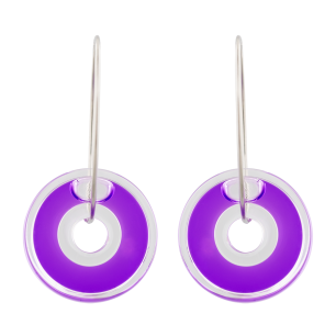 Hook earrings - Donut transparent