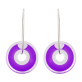 Pendientes colgantes de vidrio soplado - Donut transparent