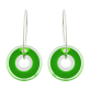 41221 - Hook earrings - Donut transparent - Vert