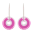 41221 - Pendientes colgantes de vidrio soplado - Donut transparent - Rose