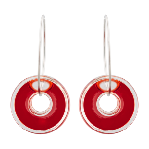 Pendientes de vidrio soplado - Donut transparent
