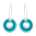 41221 - Pendientes colgantes de vidrio soplado - Donut transparent - Turquoise